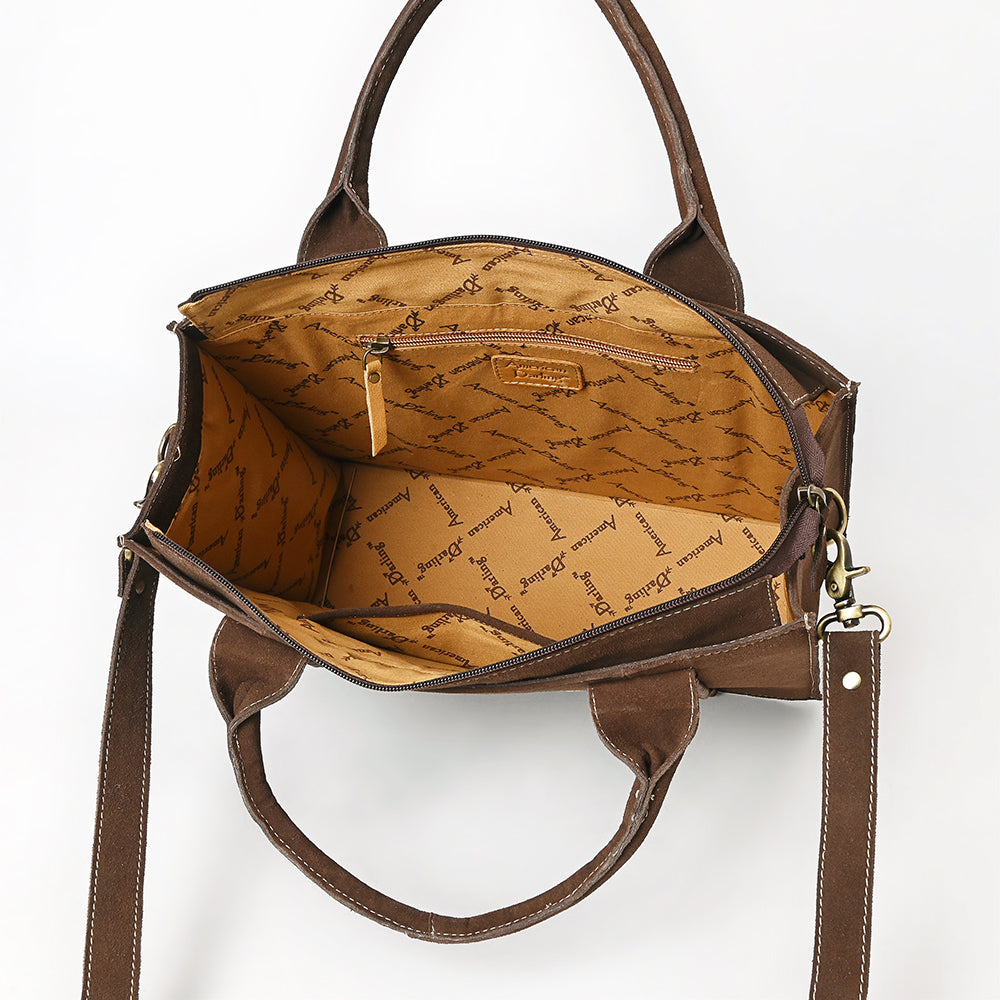 American Darling Tote Genuine Suede Leather Women Bag Western Handbag Purse