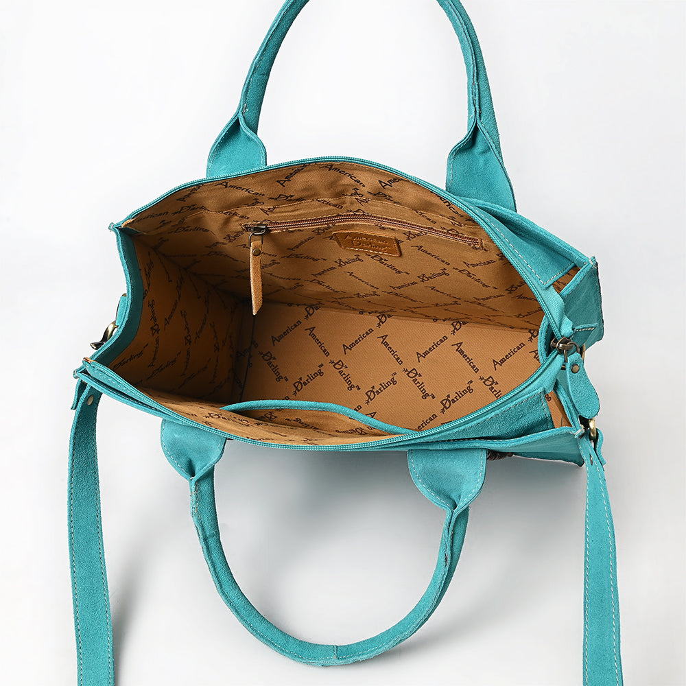 American Darling Tote Genuine Suede Leather Women Bag Western Handbag Purse