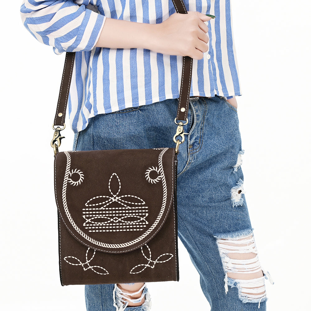 American Darling Cross Body Suede Genuine Western Leather Women Bag Handbag Purse |