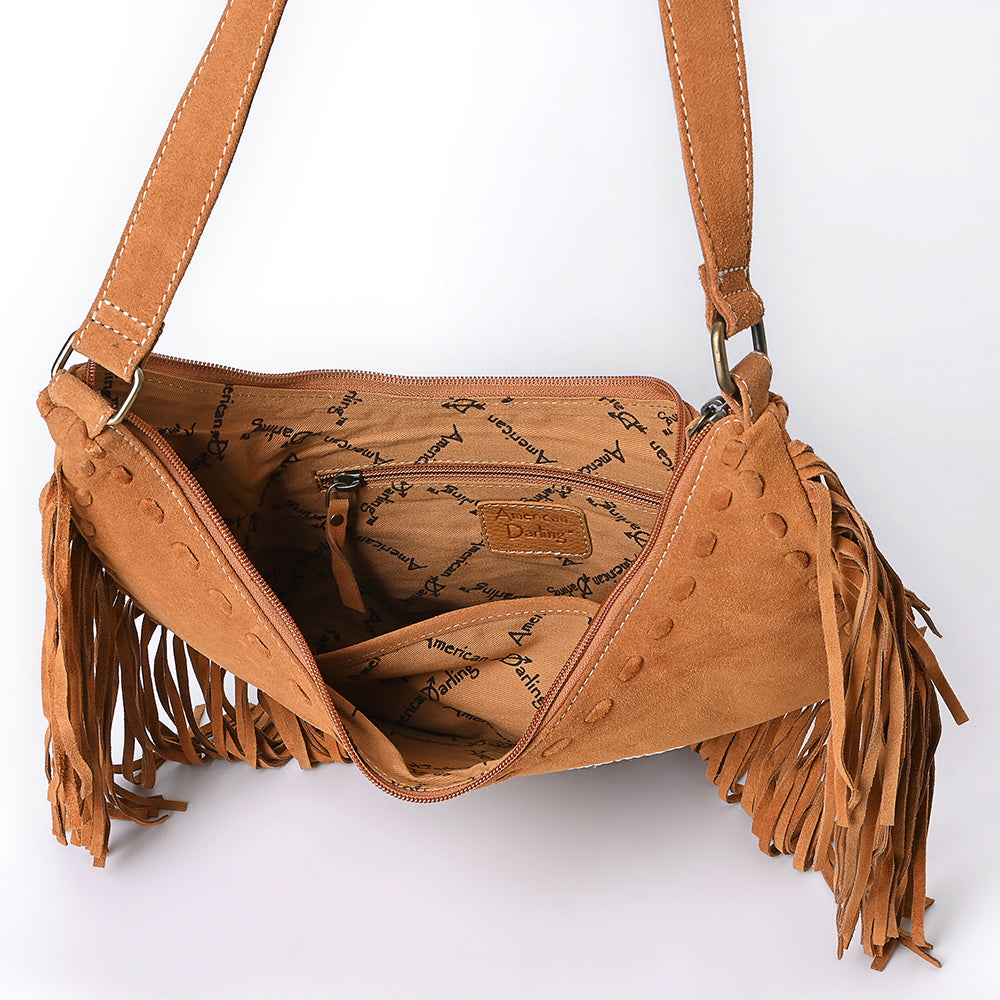 American Darling Small Crossbody Suede Genuine Leather Women's Bag Western Handbag Purse |