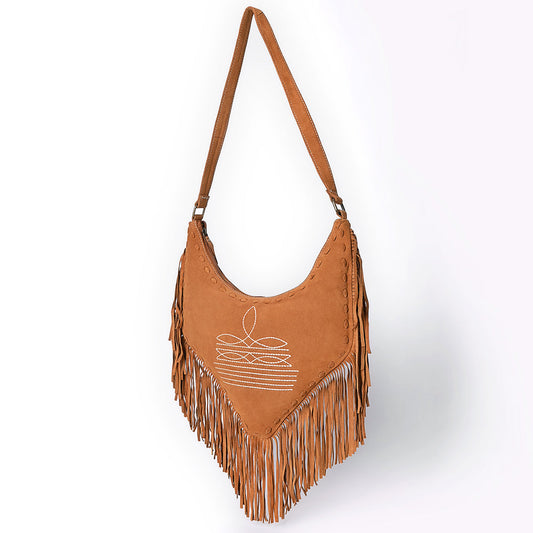 American Darling Small Crossbody Suede Genuine Leather Women's Bag Western Handbag Purse |