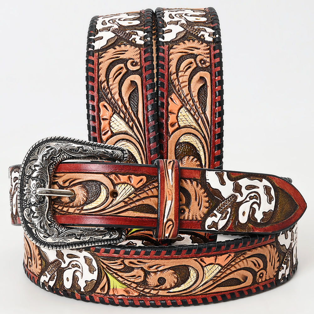 American Darling Beautifully Hand Tooled Genuine American Leather Belt Men and  Women