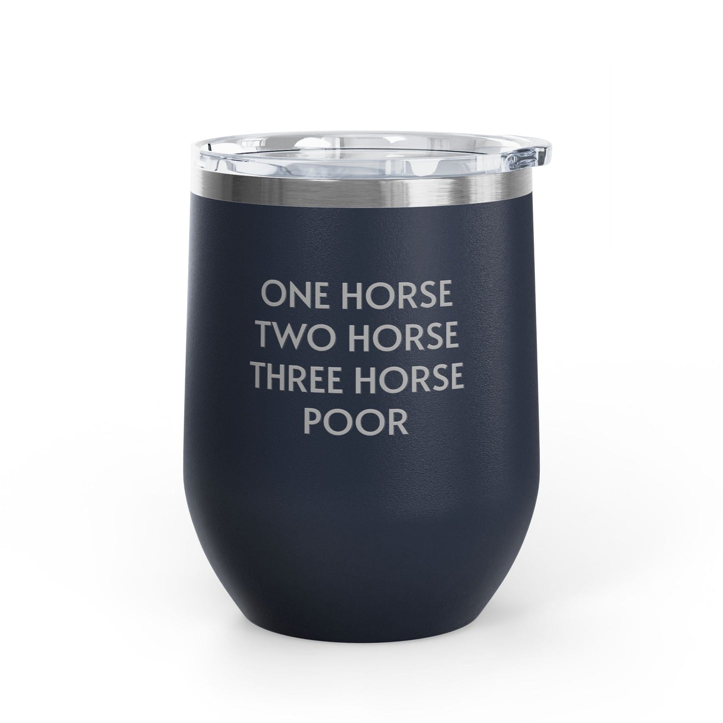 Wine Tumbler, 12oz - One Horse/Two Horse