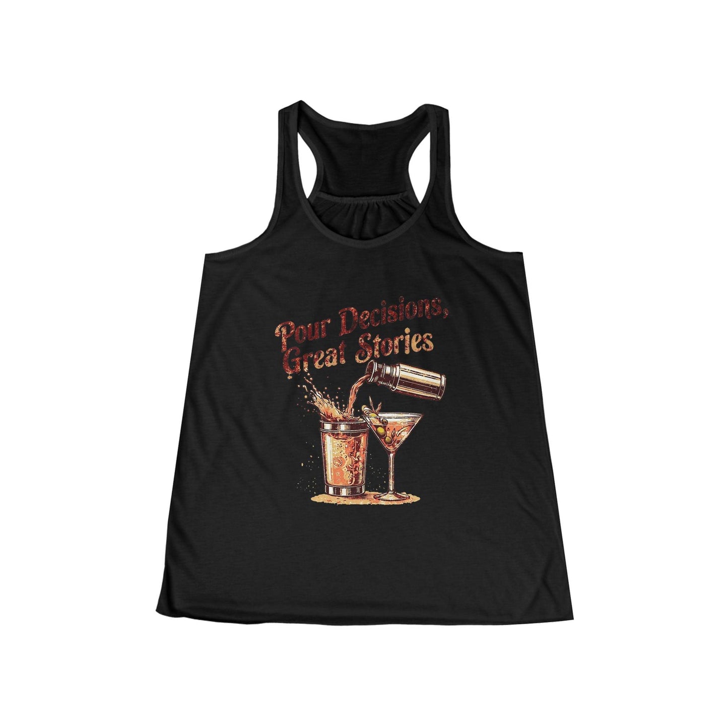Pour Decisions Womens Racer Back Tank Top