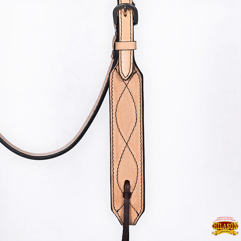 HILASON Western Horse Hand Carved American Leather Breast Collar Headstall