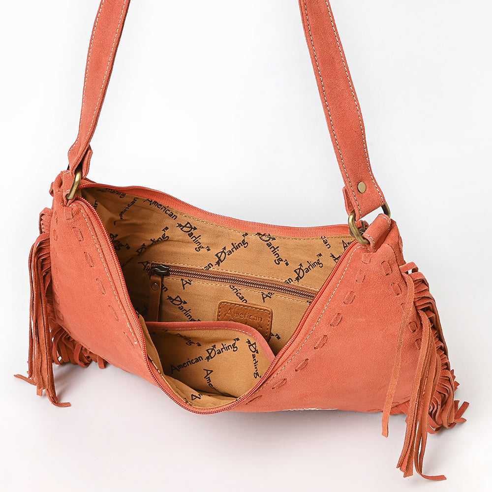 American Darling Small Crossbody Suede Genuine Leather Women Bag Western Handbag Purse|