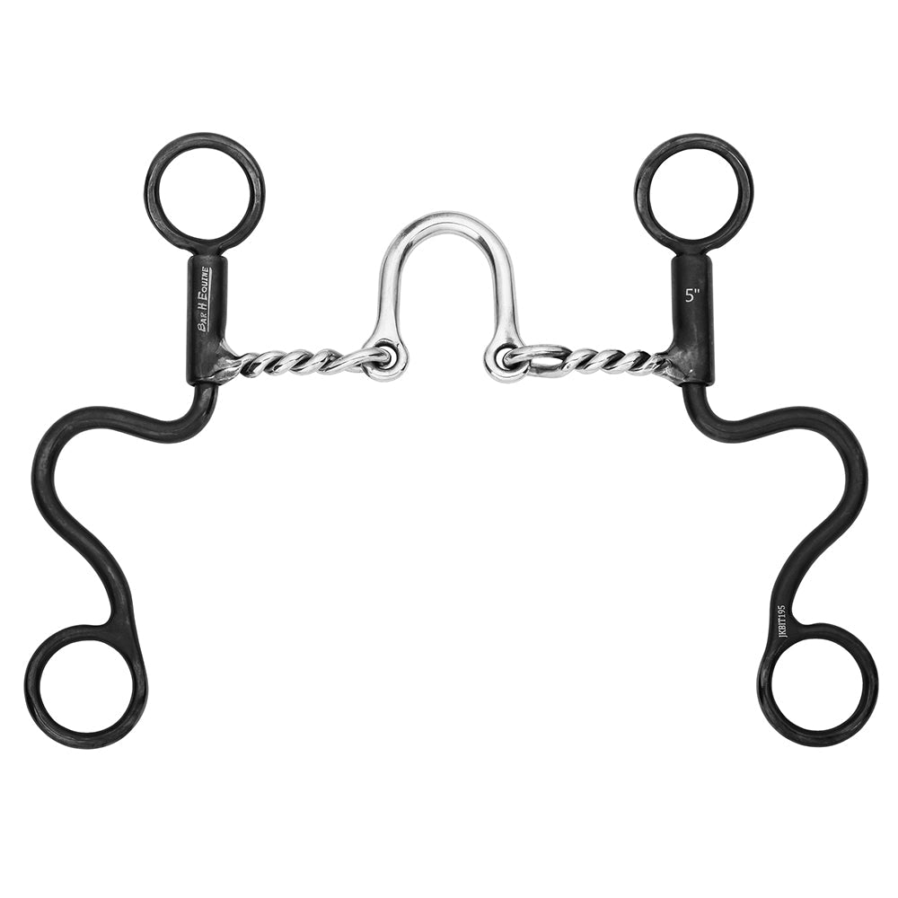 BAR H EQUINE Western Antique Short Shank Bit with Twisted Wire Correction Mouthpiece