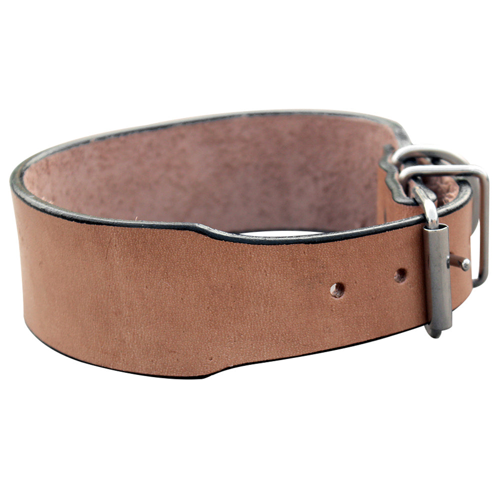 Hilason Heavy Duty Handmade Genuine Leather Dog Collar Tan