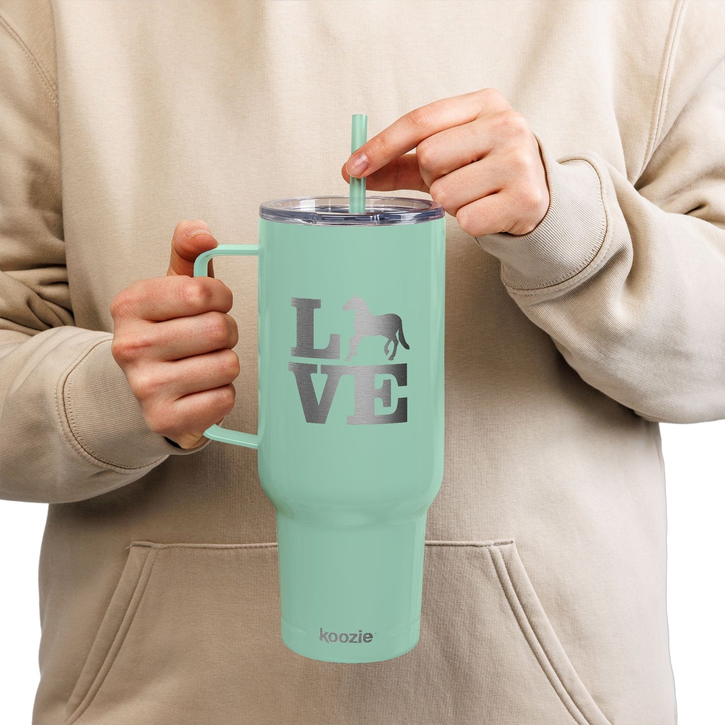 Insulated Tumbler with Lid, 40oz (Engraving) - Love