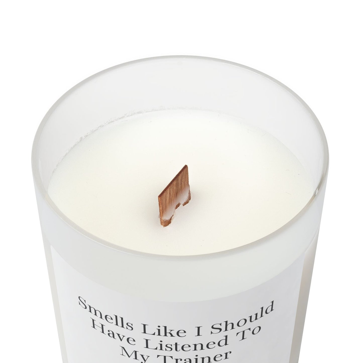 Frosted Glass Candle, 11oz - Listened To Trainer