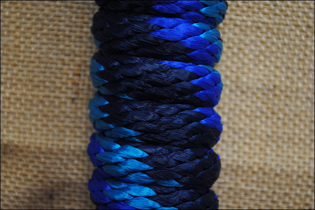 Navy-Blue-Turquoise Weaver Tack Horse Poly Lead Rope W/ Solid Brass 225 Snap