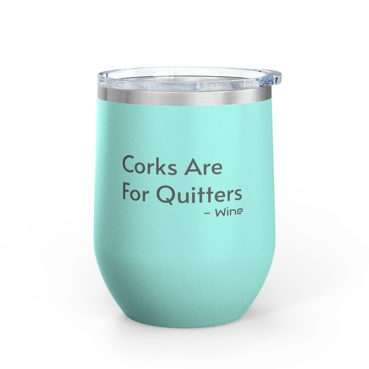 Wine Tumbler, 12oz - Corks/Quitters - Pastels