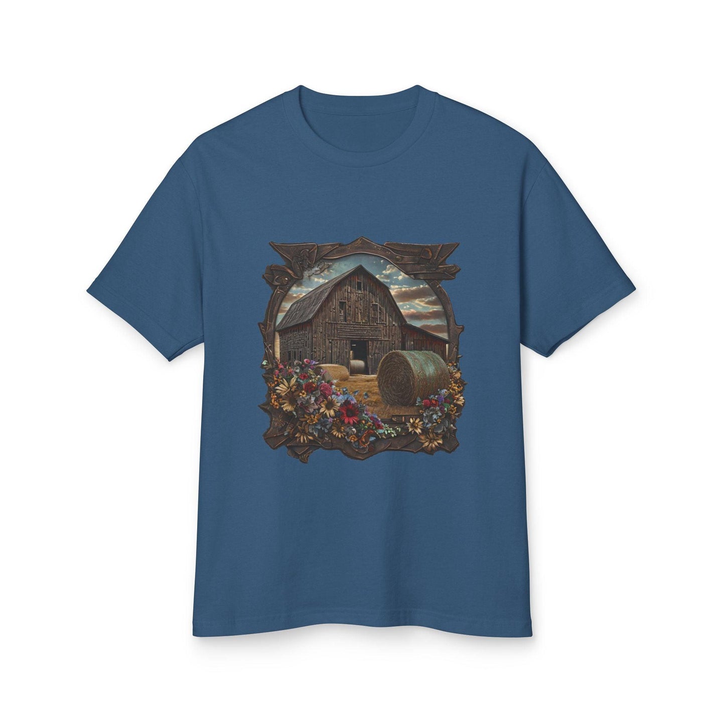 Weathered Barn and Wildflowers Tee