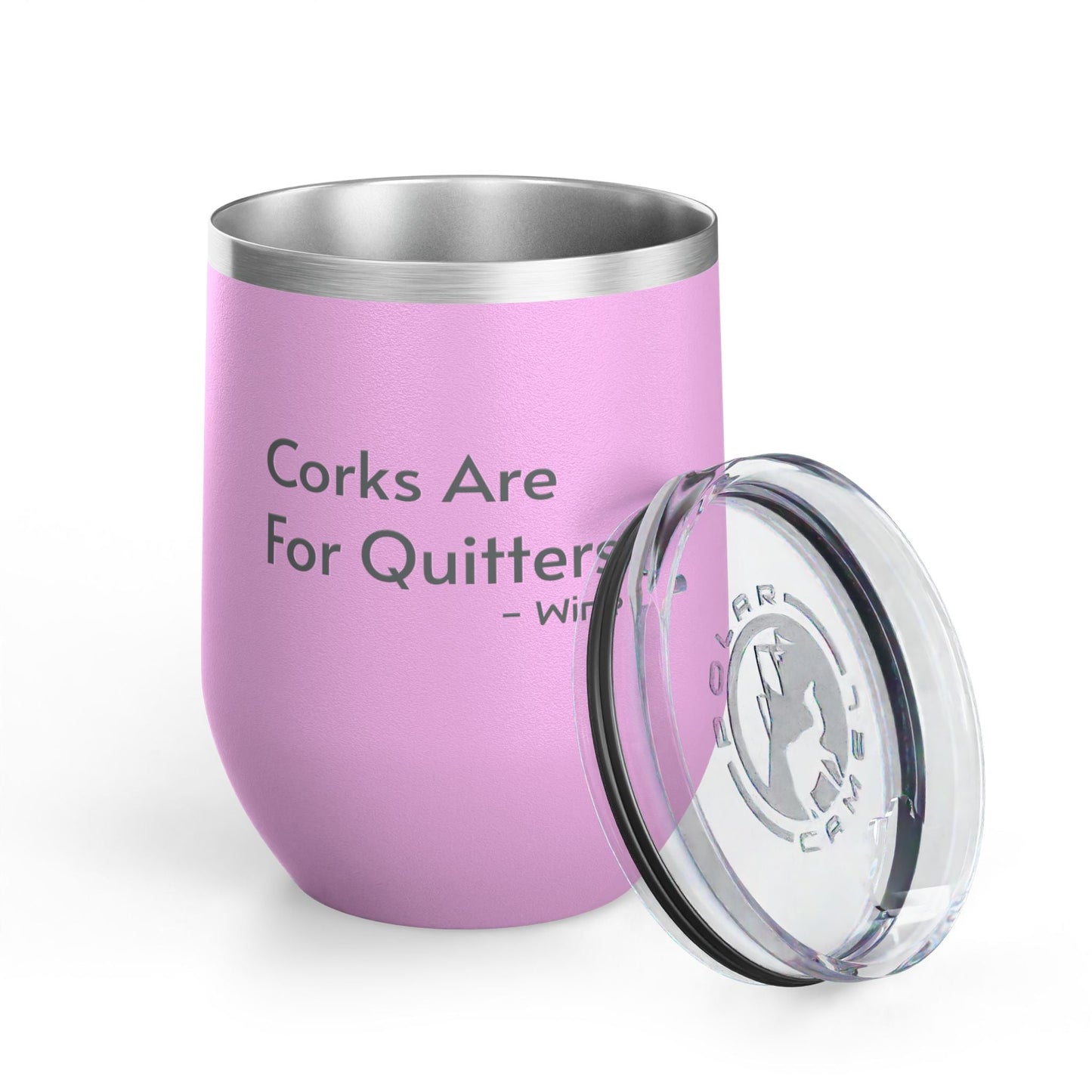 Wine Tumbler, 12oz - Corks/Quitters - Pastels