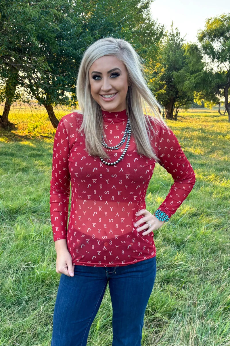 RED DIRT BRANDED MESH TOP