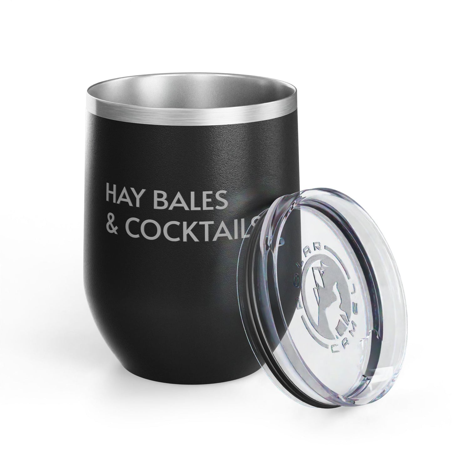 Wine Tumbler, 12oz - Hay Bales/Cocktails