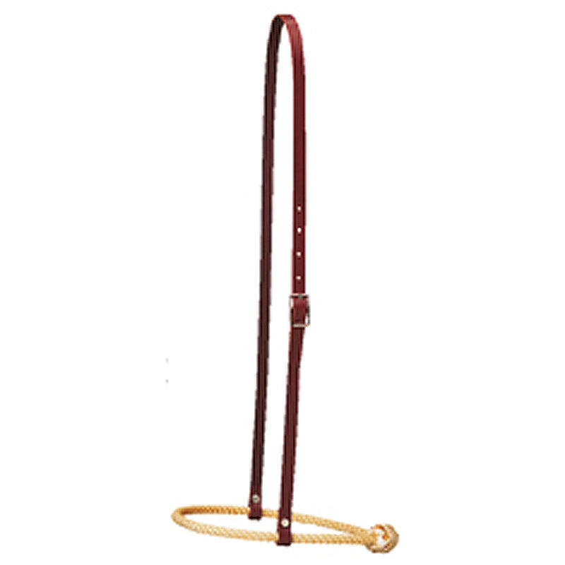 Weaver Leather Burgundy Latigo Leather Horse Caveson W/ Rope Noseband