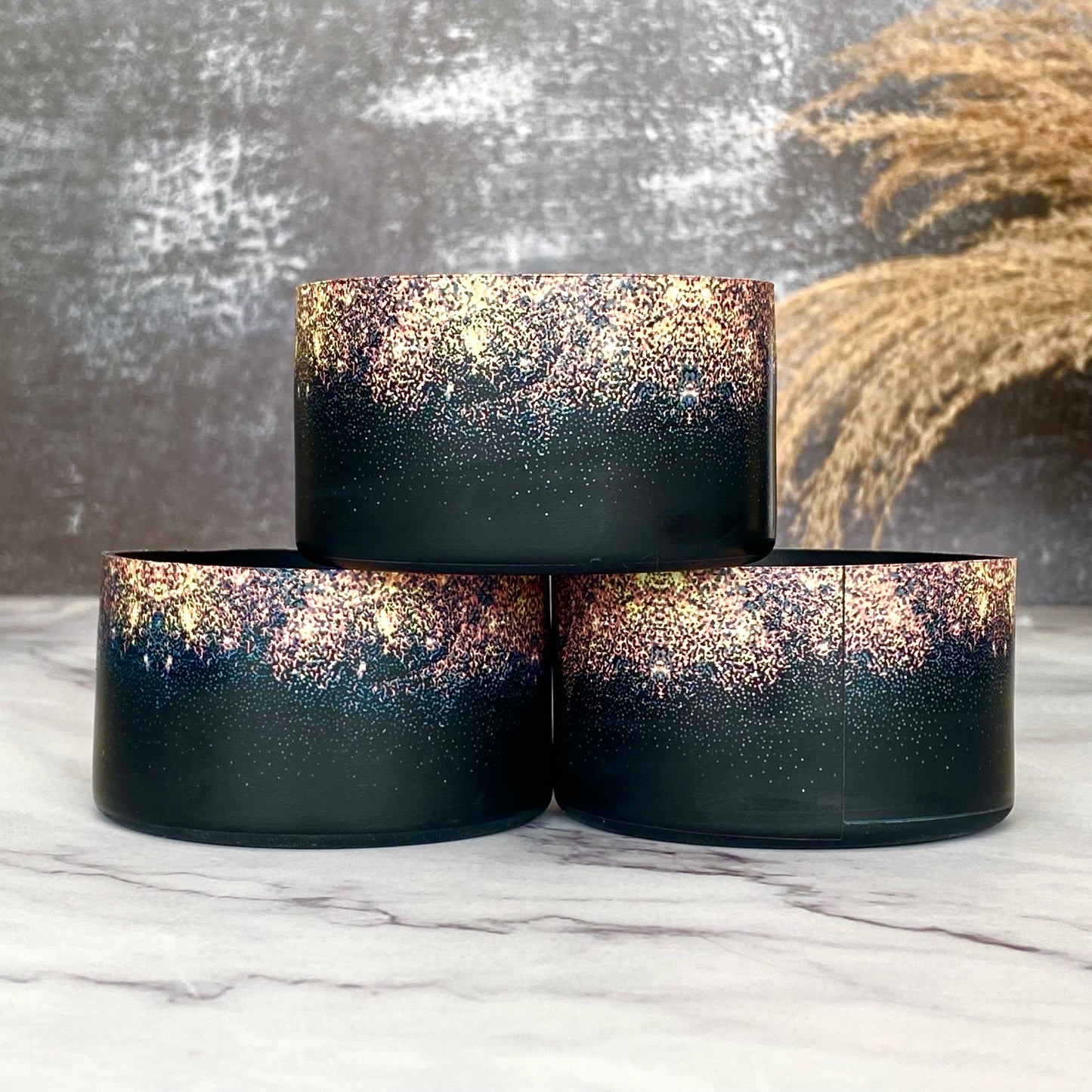 BLACK GOLD GLITTER Tumbler Boot -fits 20-40oz