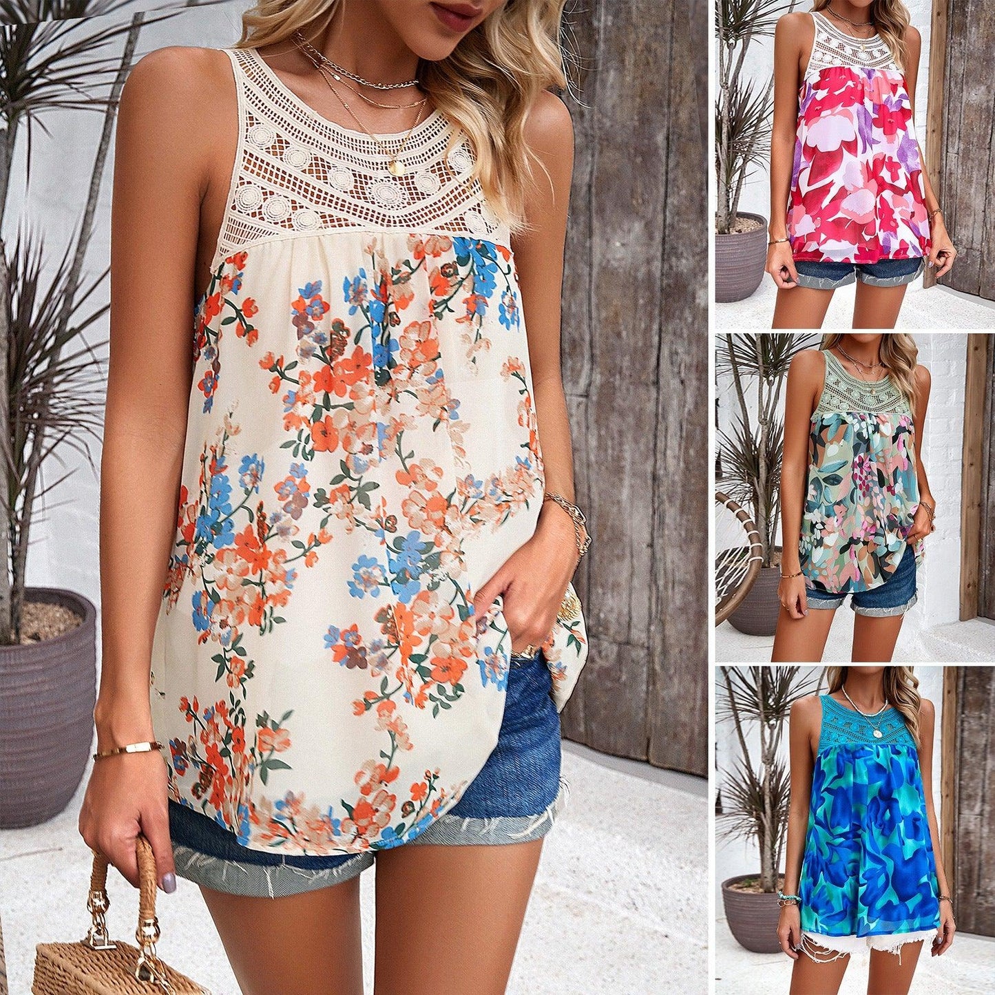 Wildflowers Sleeveless Round Neck Top | Fun & Cute Cowgirl Fashion
