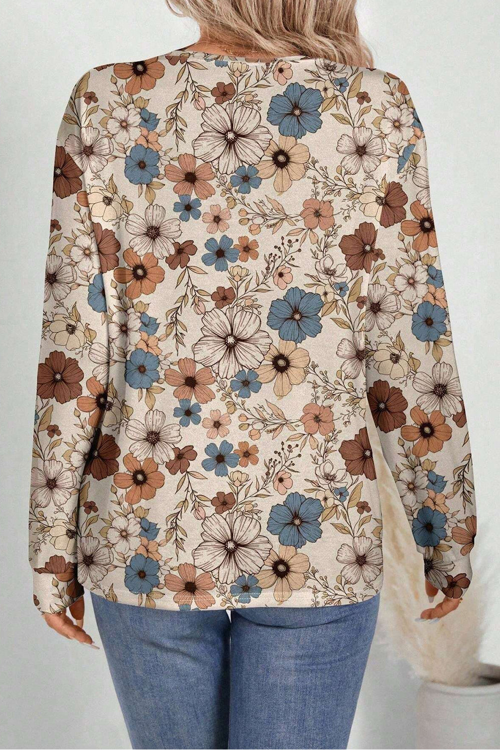Floral Print Long Sleeve Top