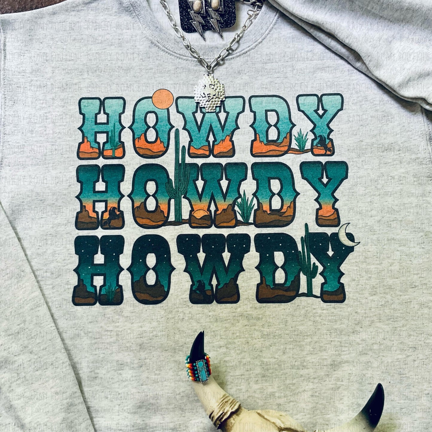 Howdy Howdy Howdy Desert Cowboy Sweatshirt
