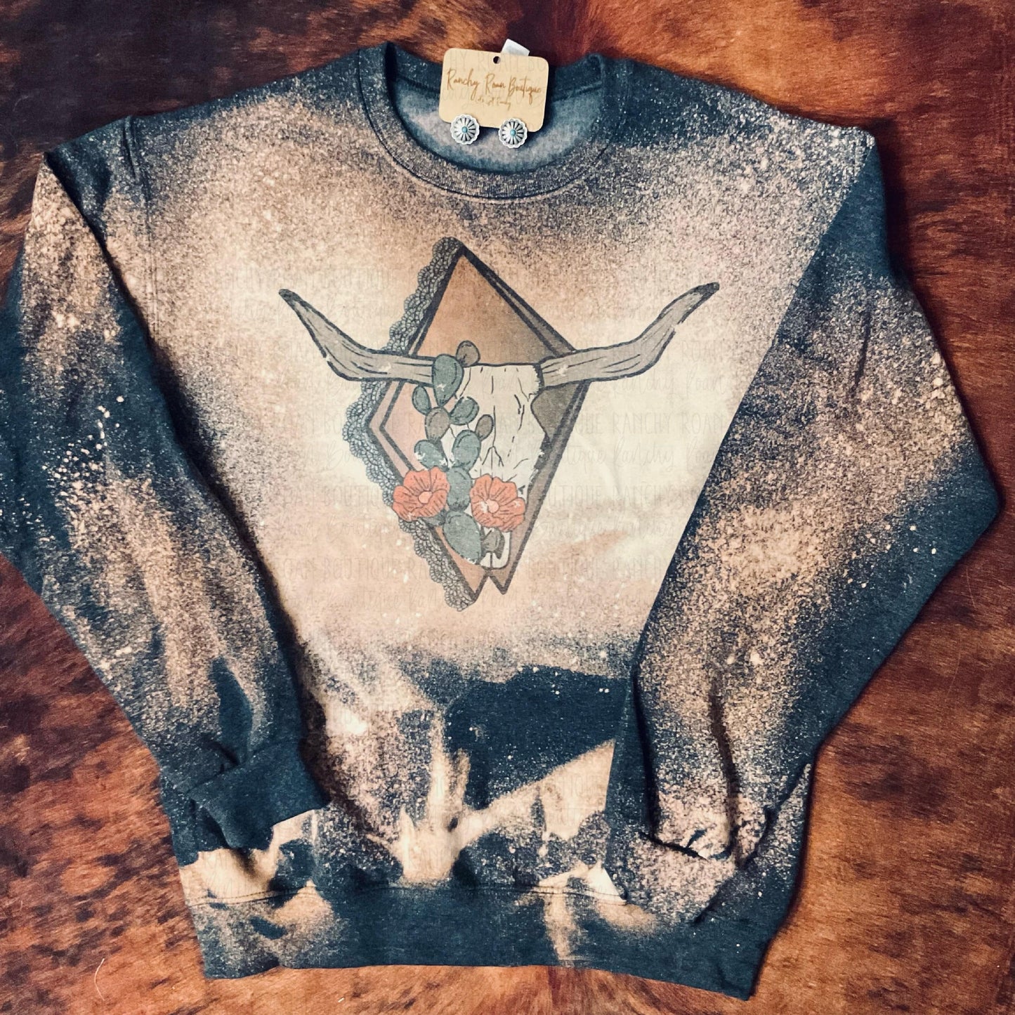 Vintage Lace Skull Sweatshirt