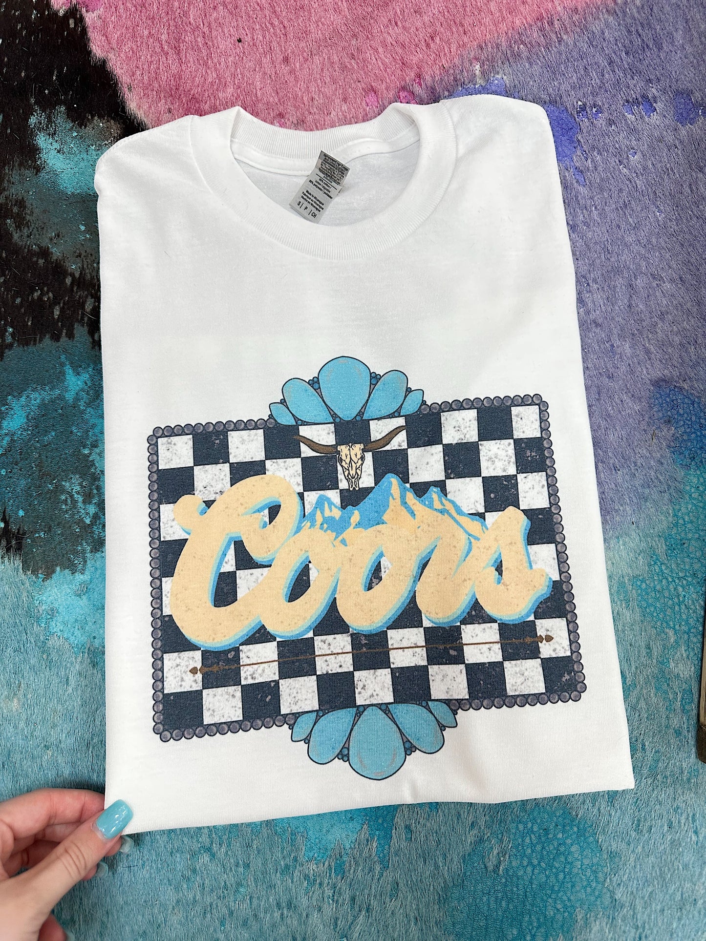 Checkered Beer TEE or CREWNECK