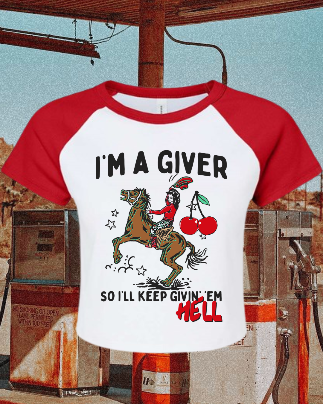 Keep Givin' Em Hell Baby tee