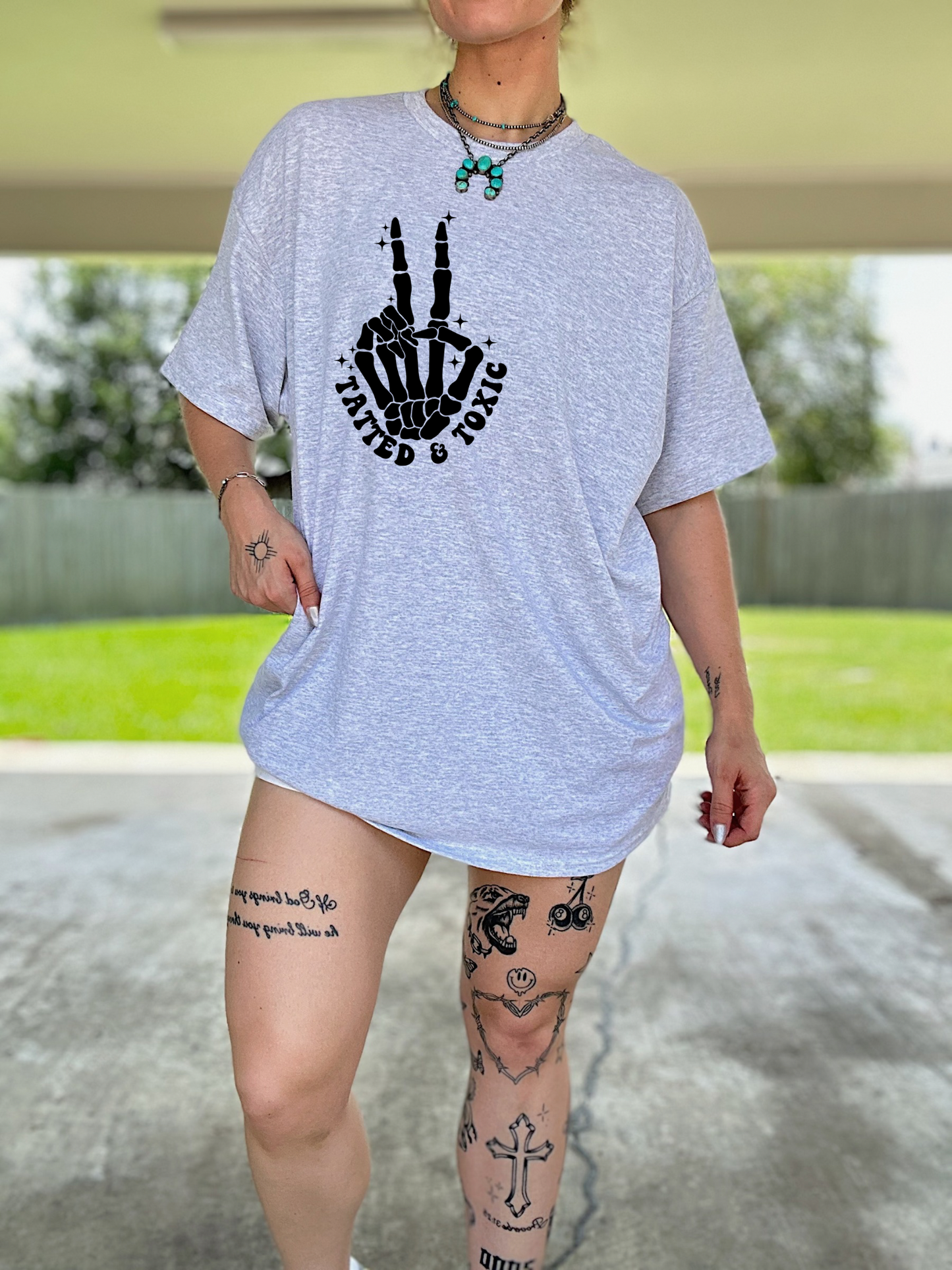 Tatted & Toxic Tee or Crewneck (Front & Back Design)