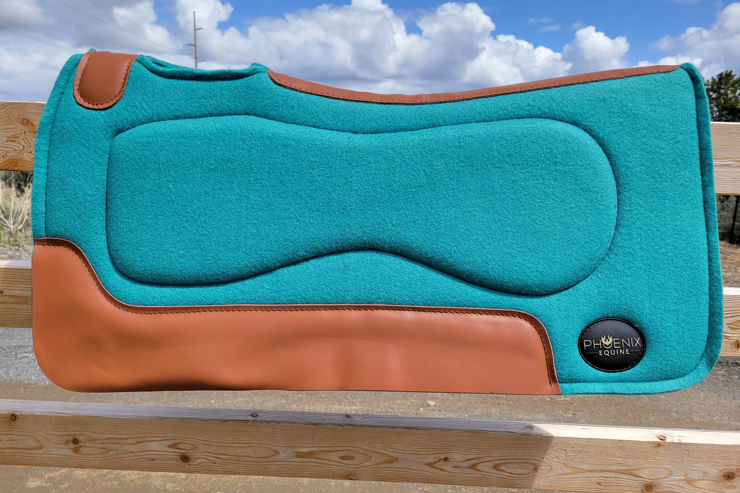1" thick - 28"Lx30"W - Wool Blend with Gel - Teal