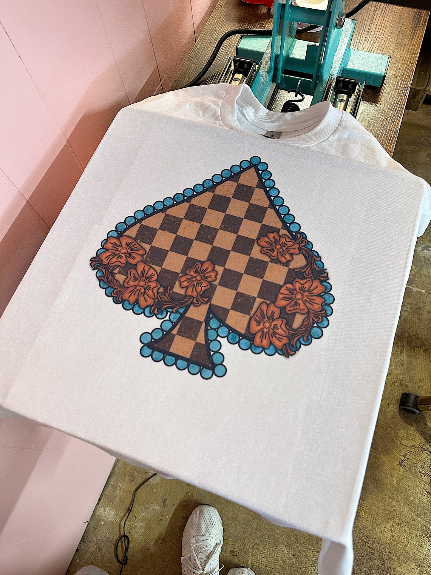 Checkered Spade TEE or CREWNECK