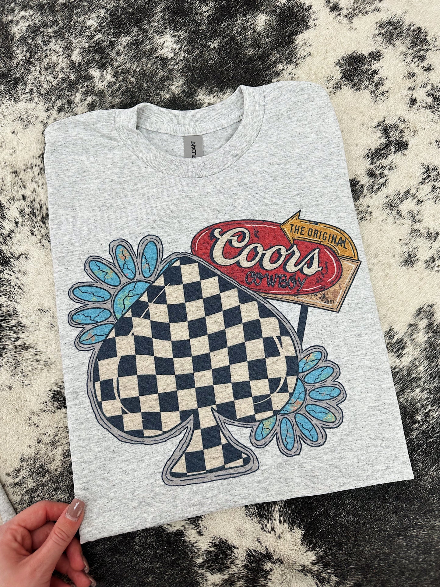 Checkered Spade TEE or CREWNECK