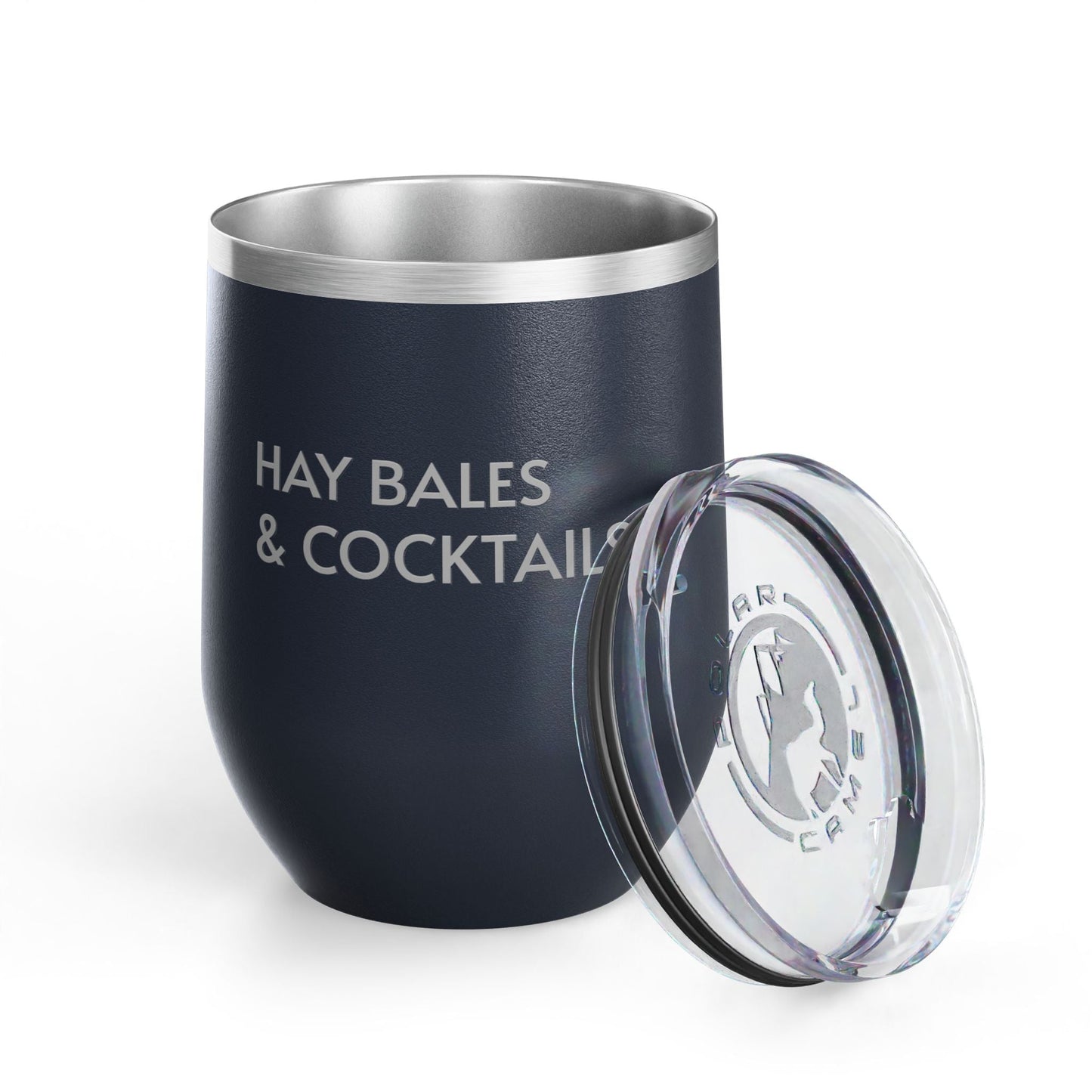 Wine Tumbler, 12oz - Hay Bales/Cocktails