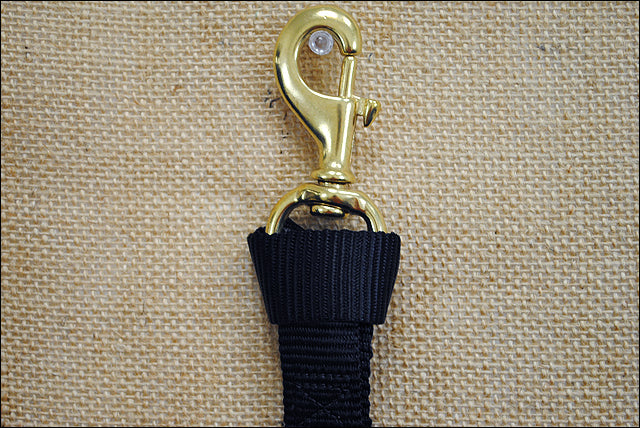 Weaver Black Flat Nylon Tack Horse Lunge Line W/Snap 1In. X 24Ft