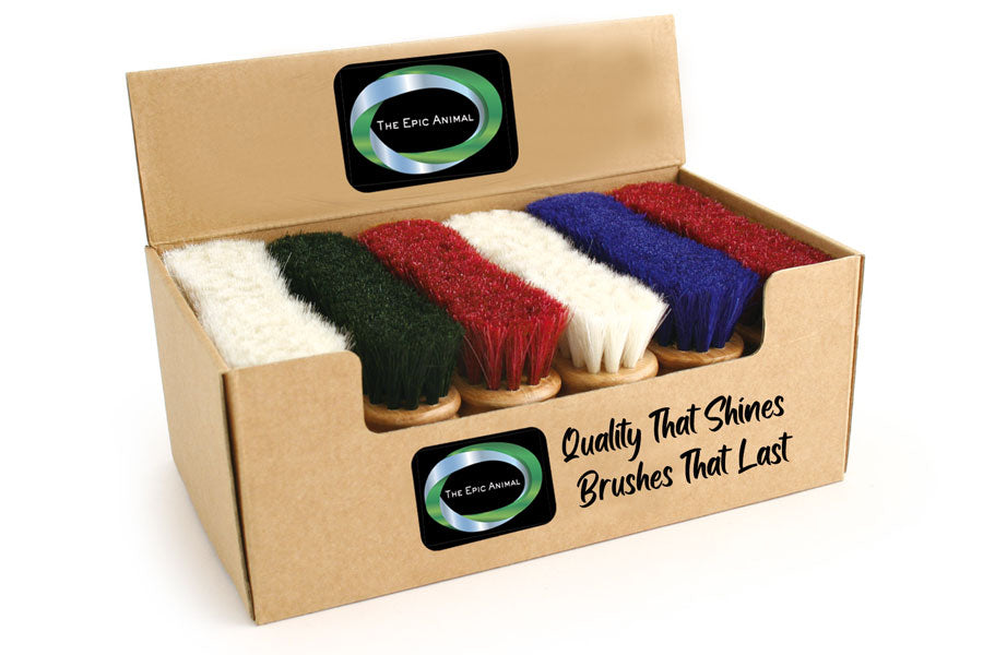 4 1/2" Face Brush Counter Display Variety: Blue, Red, White & Hunter Green #EA2284