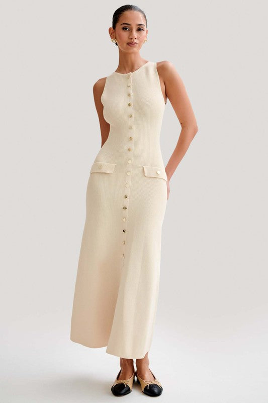 WOMEN FASHION LONG MAXI KNIT DRESS