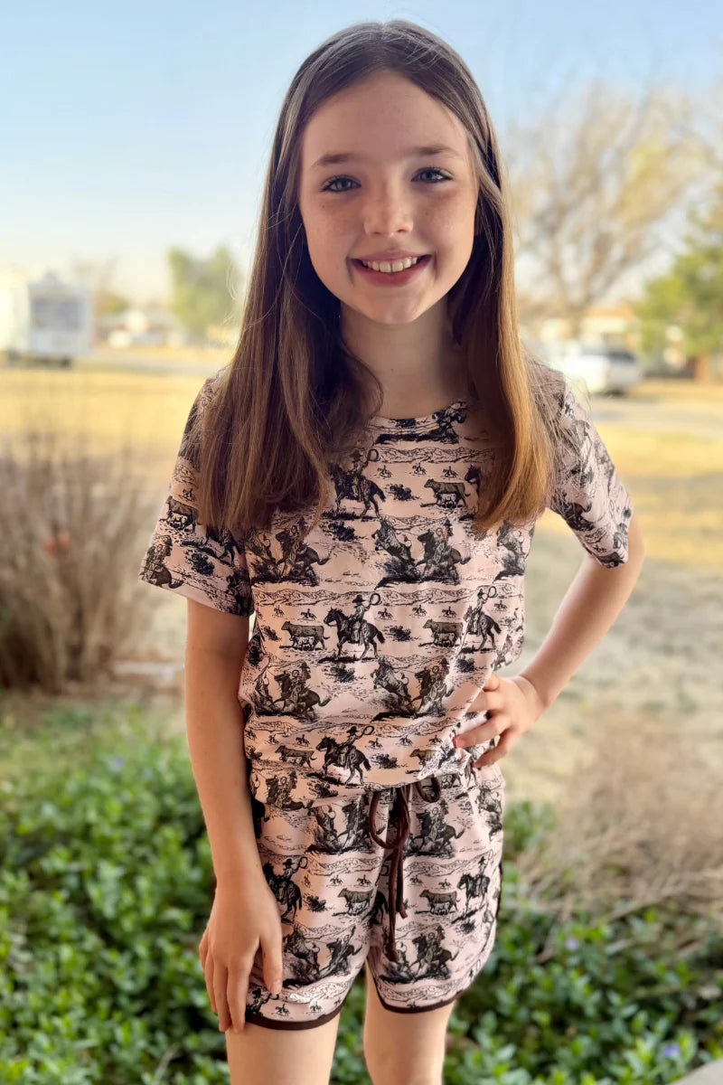 Mini Day Workin youth top - Blush