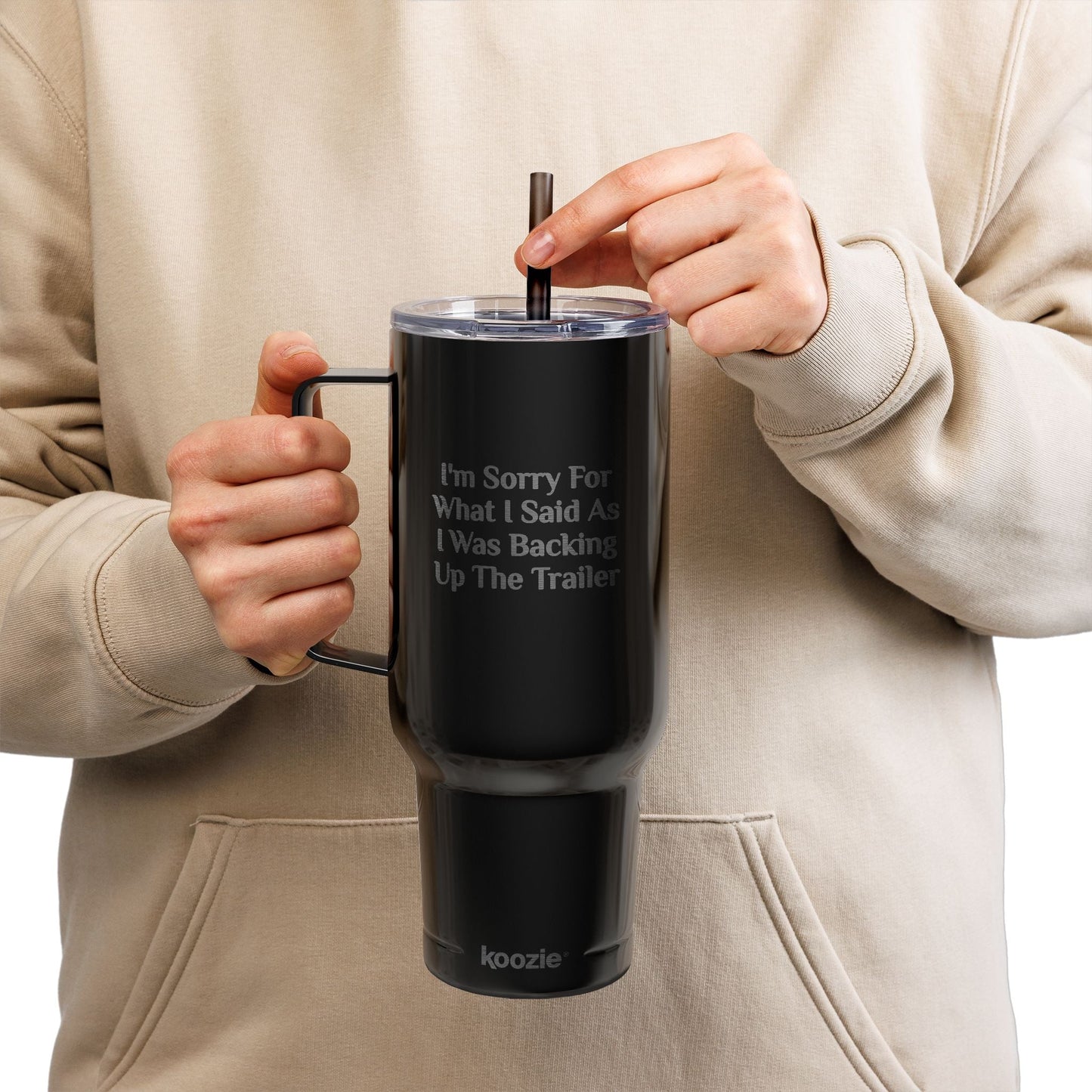 Insulated Tumbler with Lid, 40oz (Engraving) - Sorry/Trailer