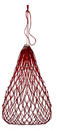 Slow feed hay bag with rings.