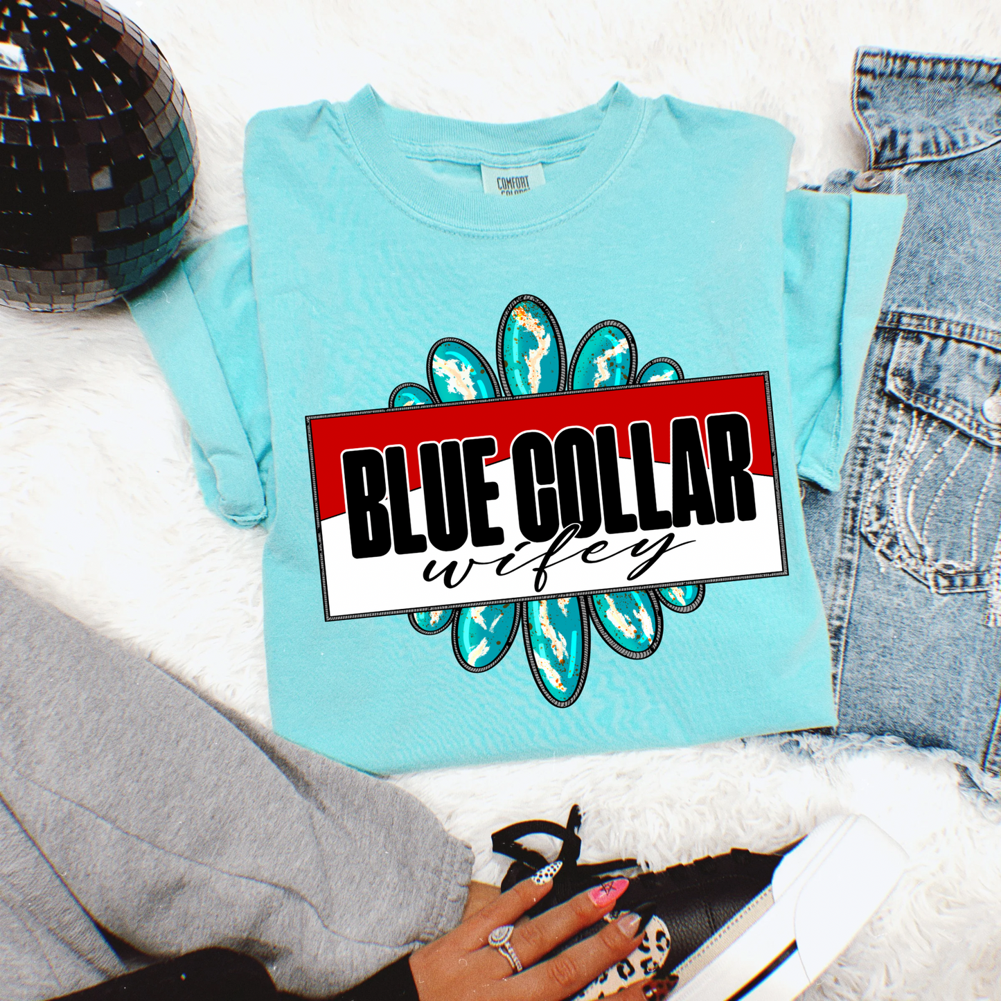 Blue Collar Wifey Tee