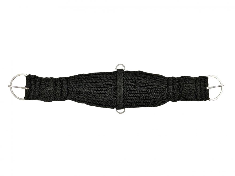 String girth with nickel plated flat hardware.