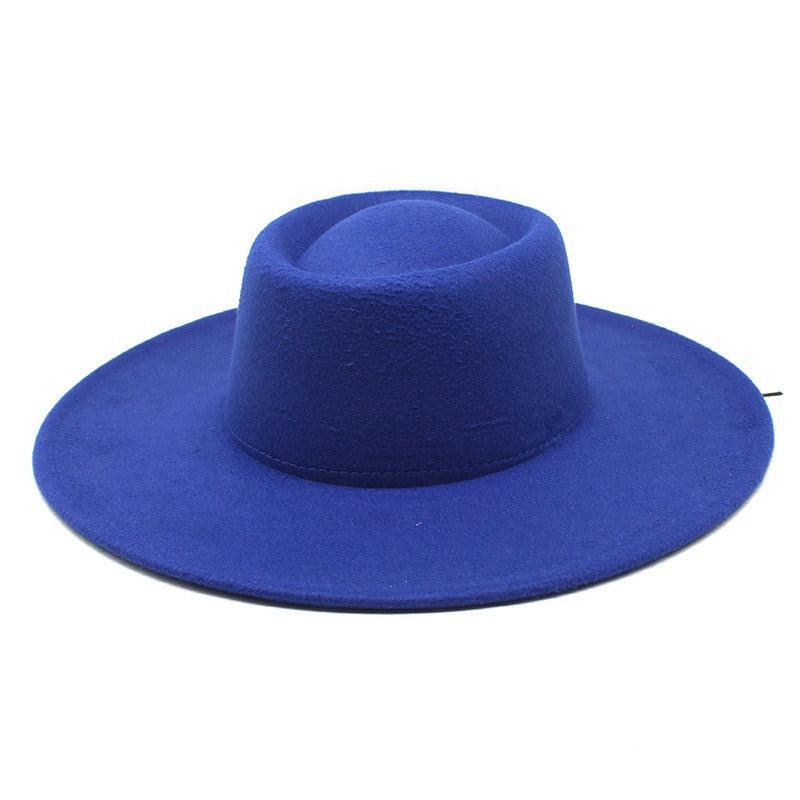 Ella Wide Brim Wool Jazz Hat – Stylish Felt Hat in 16 Colors