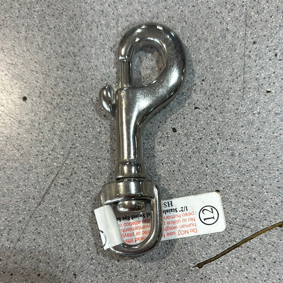 1/2" Stainless Steel Swivel Eye Snap #12