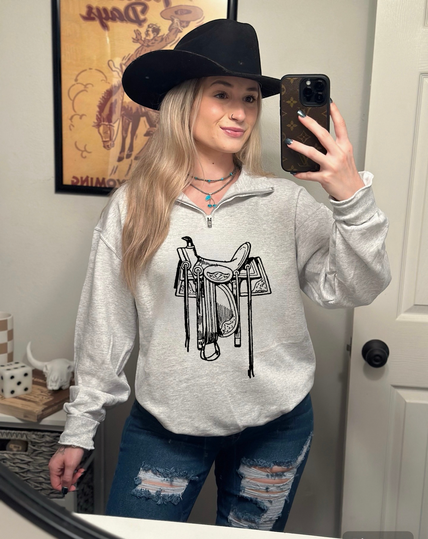 Saddle Quarter Zip