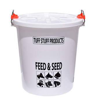 Heavy Duty Storage Drum with Lid and Stainless Locking Handle - 12 gal