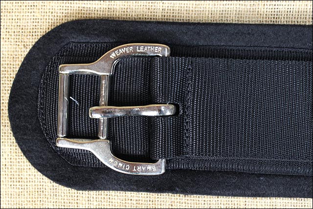 28 In. Weaver Black Felt Lined Straight Horse Cinch Roll Snug Buckle
