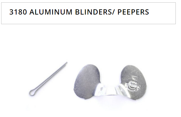 3180 ALUMINUM BLINDERS/ PEEPERS **** 10 PCS IN A BAG ****