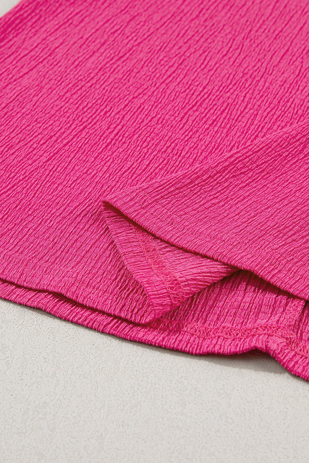 Crinkled V Neck Tee