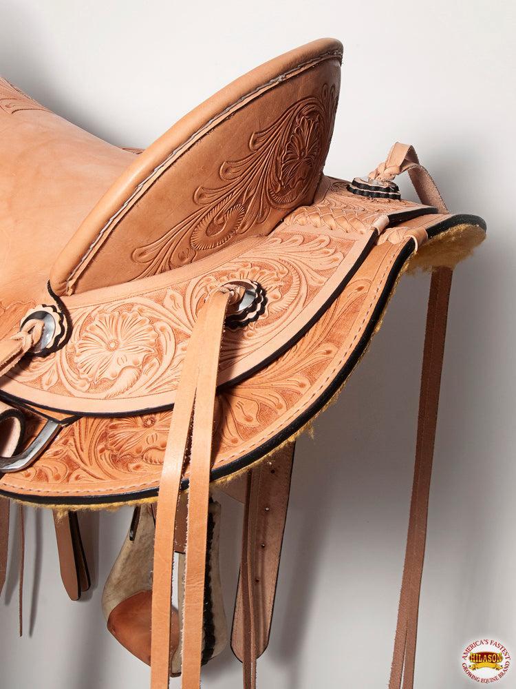 Western Horse Wade Saddle American Leather Ranch Roping Tan Hilason