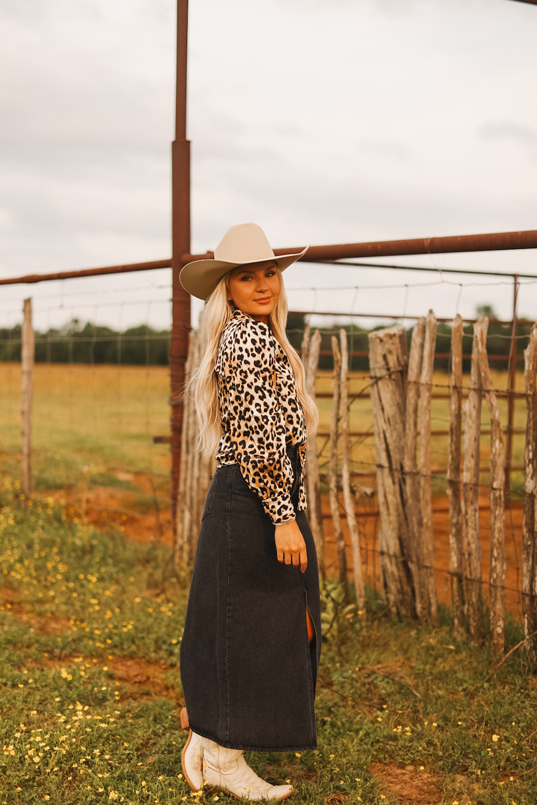 The Ace Black Denim Skirt